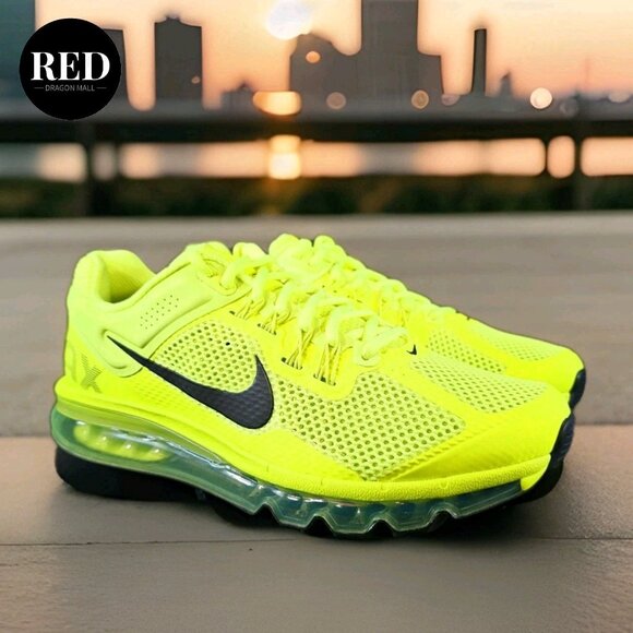 Nike Air Max 2013 Volt Yellow Black Shoes HF3660-700 - Men's Size 8.5 - Picture 3 of 14